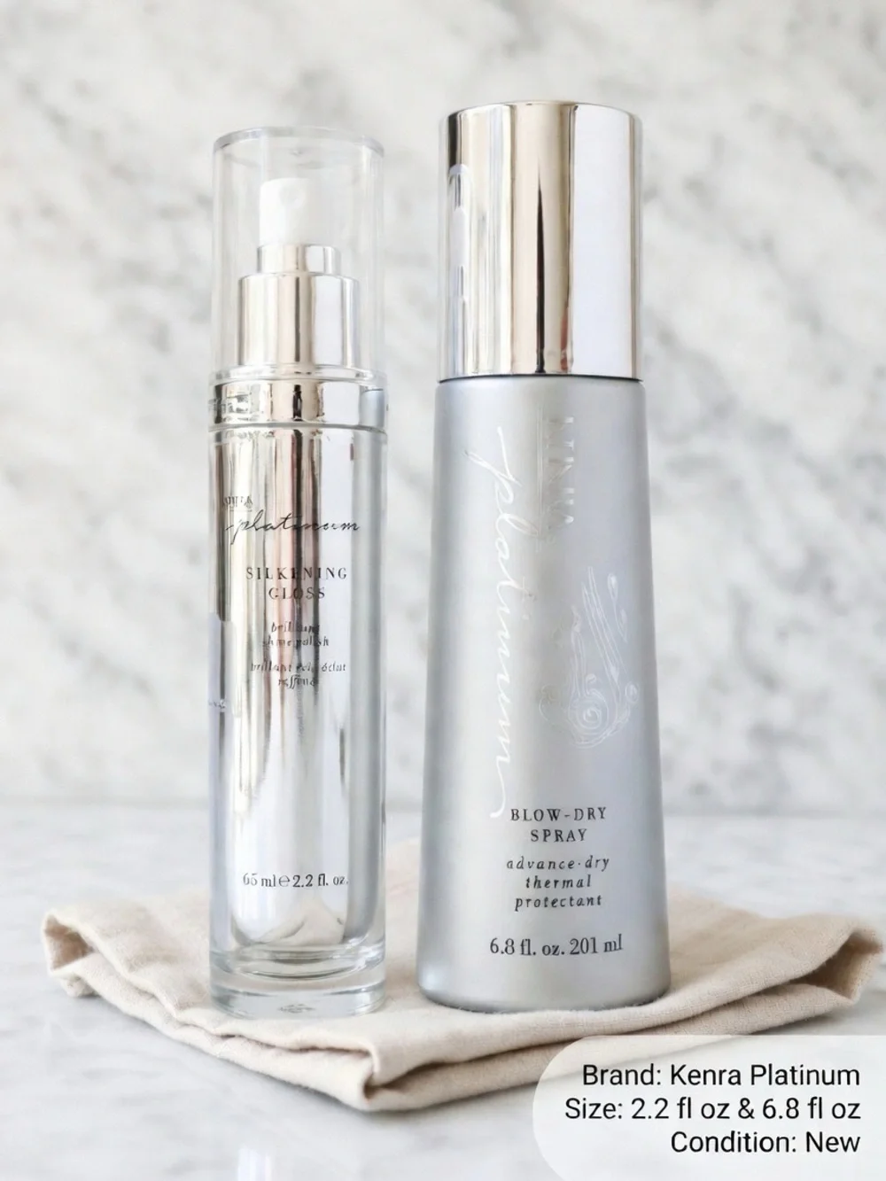Kenra Platinum Silkening Gloss + Blow‑Dry Spray Set Bundle– BRAND NEW!